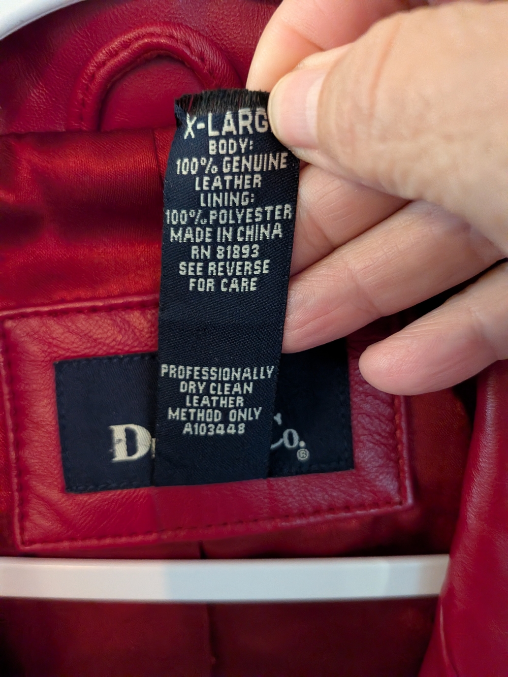 Denim&Co Red Genuine Leather Blazer Jacket Women's XLG Retro Statement - Picture 8 of 11